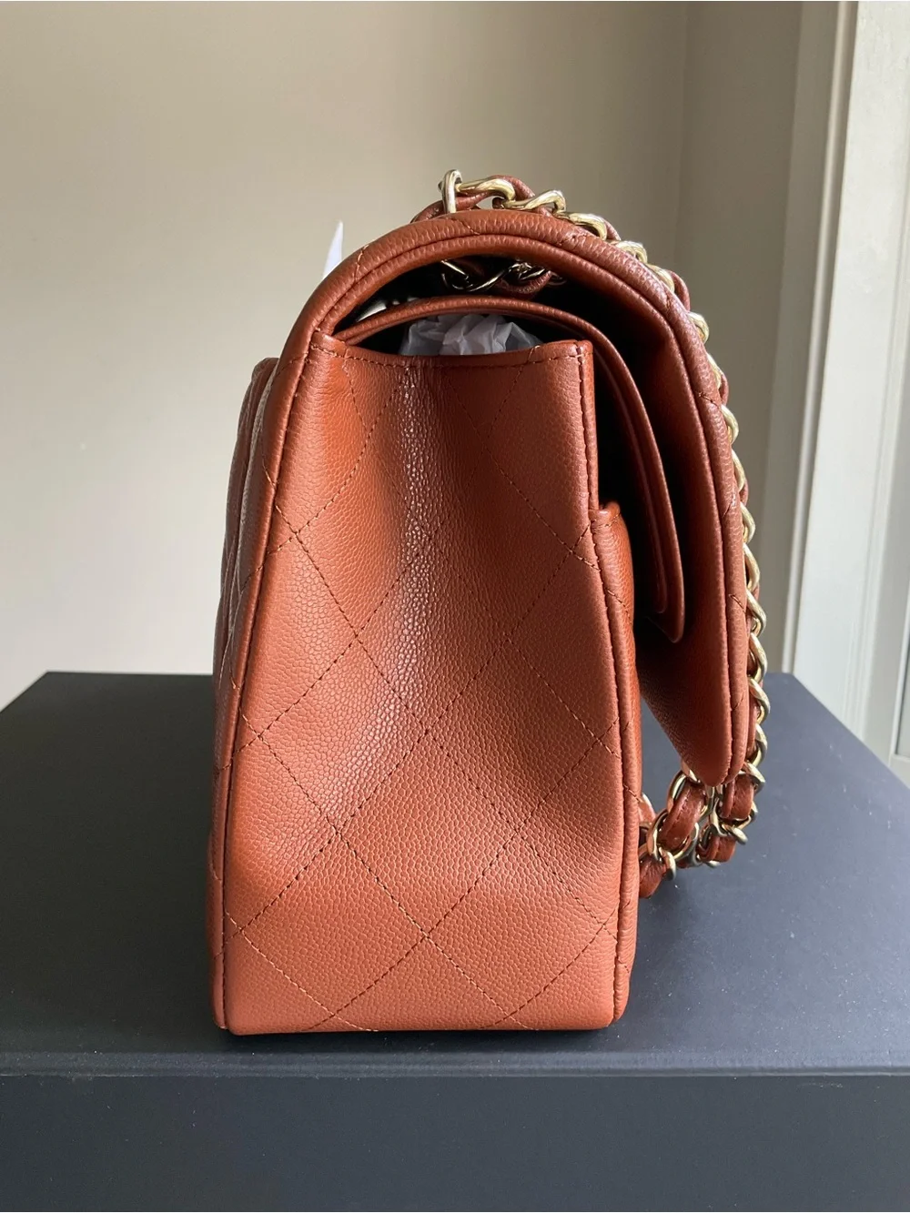 Chanel Brown Caviar Jumbo Flap